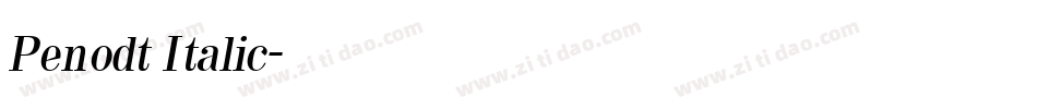Penodt Italic字体转换